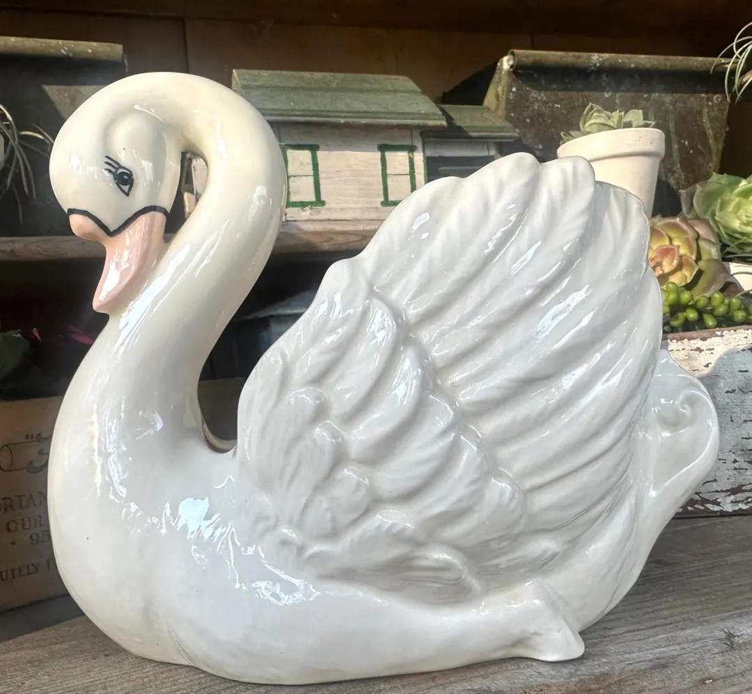 Vintage Swan Planter - Etsy | Etsy (US)