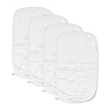 HonestBaby Clothing Infant 4-Pack Organic Cotton Multi-Layer Woven Burp Cloths, Bright White, One Si | Amazon (US)