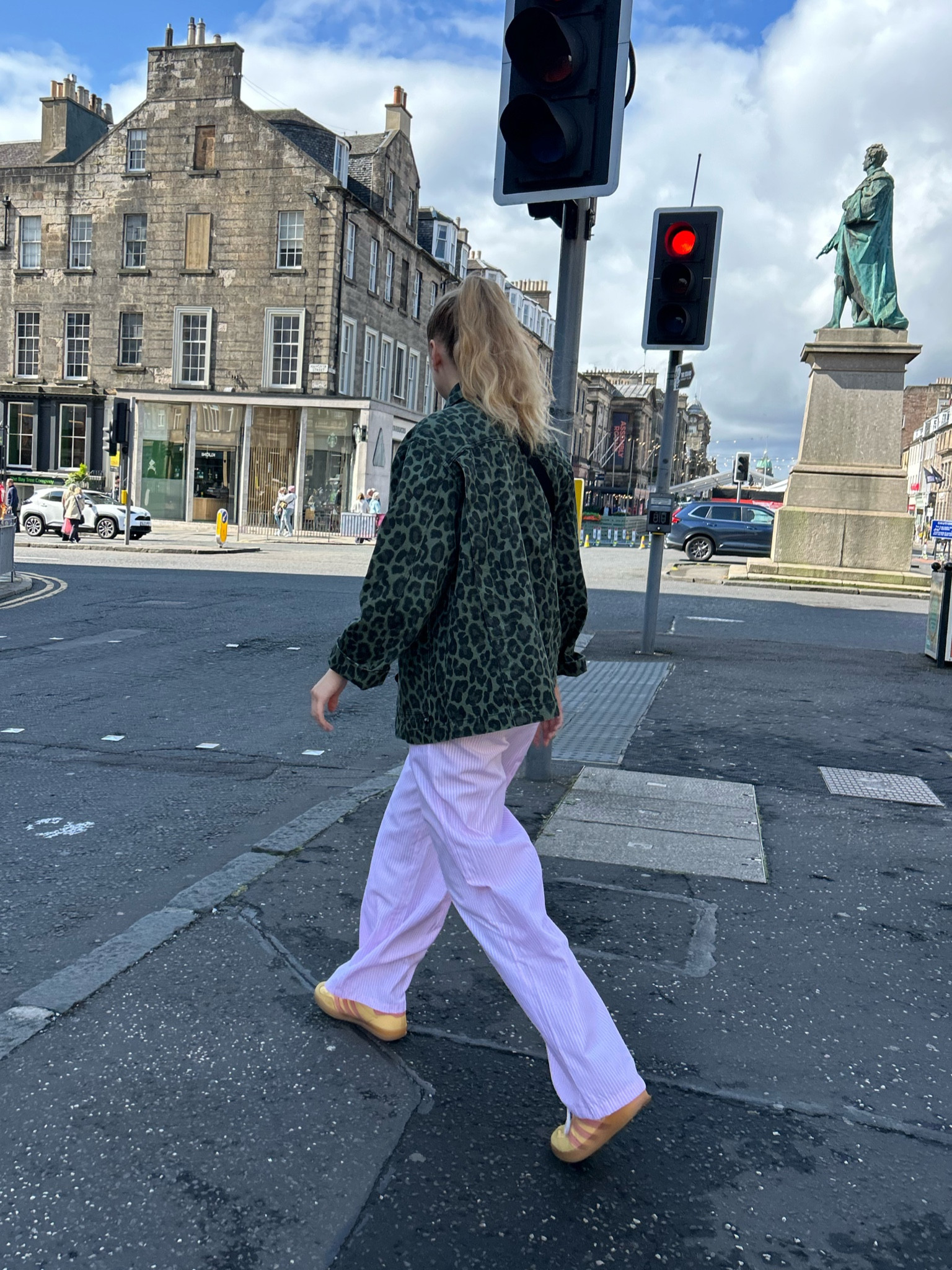 Stripe poplin trousers, autumn outfits, leopard jacket, denim jacket, weekend outfit, day outfit, travel outfit 

#LTKuk #LTKeurope #LTKautumn