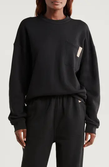 Silksweats™ Oversize Cotton Blend Pajama Sweatshirt | Nordstrom