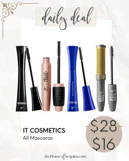 It Cosmetics Mascaras ALL $16 + 30% OFF SITEWIDE! 