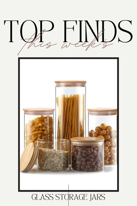 Glass canisters for pantry, organization, kitchen, essentials, cute pantry 

#LTKhome #LTKfindsunder50 #LTKSeasonal