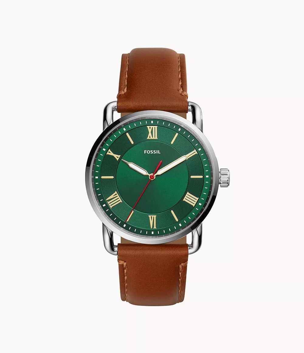 Copeland Three-Hand Luggage Leather Watch | Fossil (US)