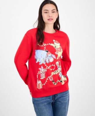 Disney Juniors' Winnie the Pooh Holiday Graphic Sweatshirt - Macy's | Macy's