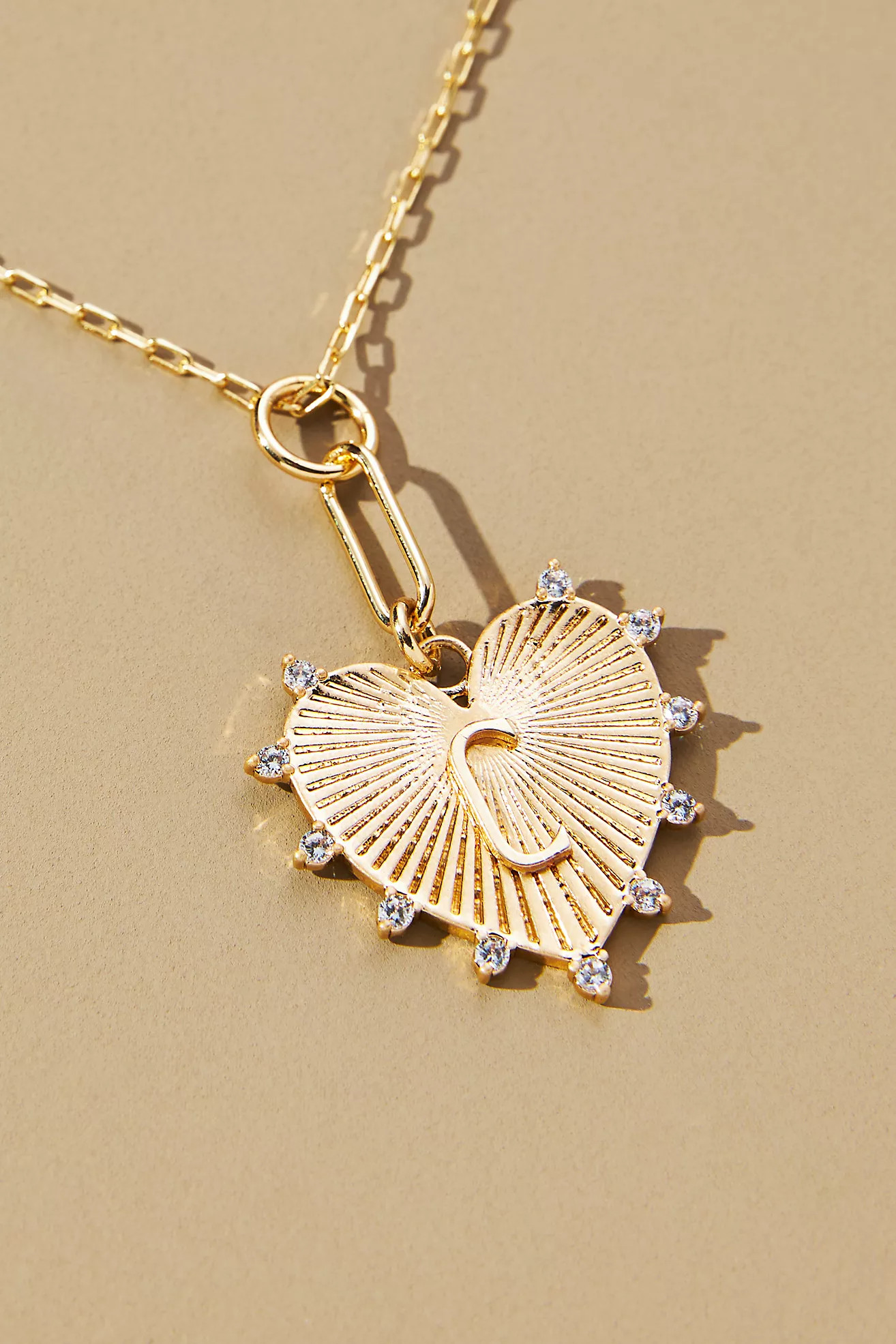 Monogram Heart Pendant Necklace | Anthropologie (US)