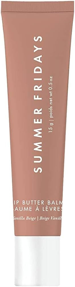 Summer Fridays Lip Butter Balm - Hydrating Lip Mask - Shea Butter, Vegan - Vanilla Beige (0.5 Oz) | Amazon (US)