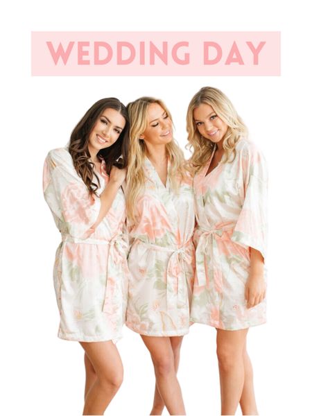 Bridesmaid robes. Floral bridesmaid robes.

#LTKSeasonal #LTKWedding #LTKFindsUnder50