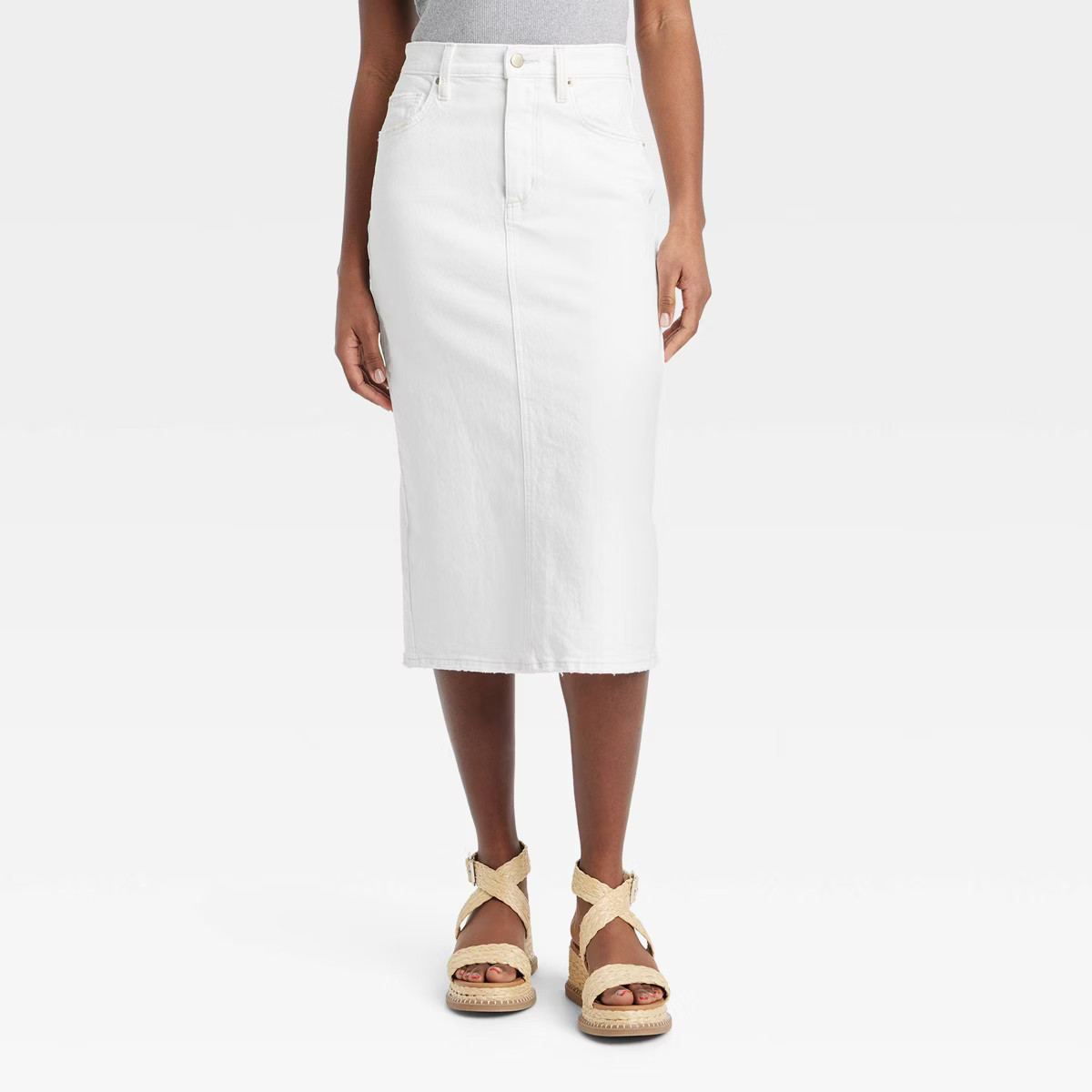 Women's High-Rise Denim Midi Skirt - Universal Thread™ | Target