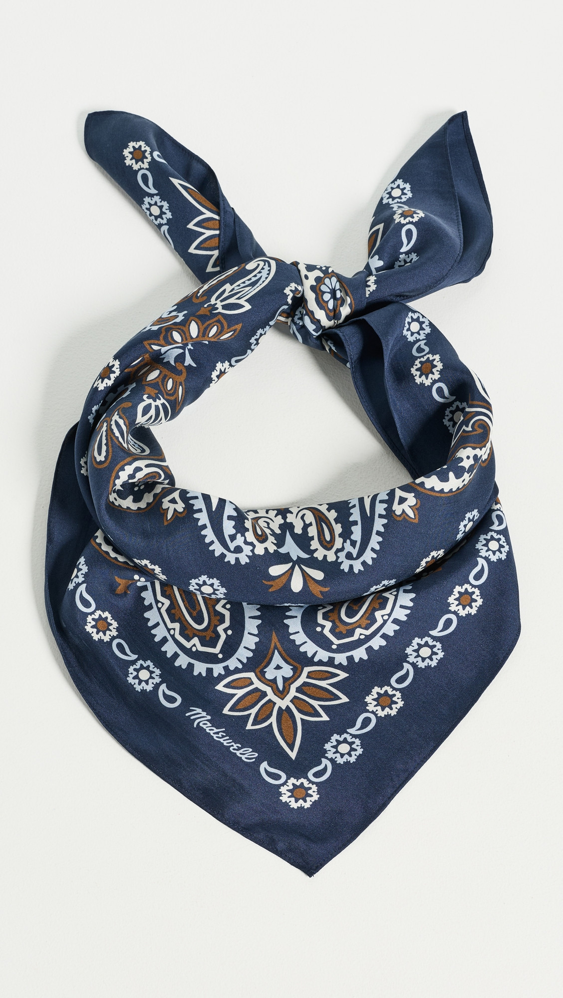 Madewell Medium Silk Bandana Petit Flower Indigo One Size | Shopbop