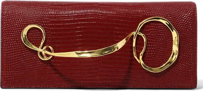 Twisted Side Handle Leather Clutch | Nordstrom