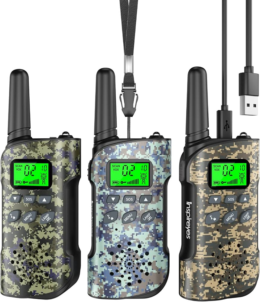Walkie Talkies for Kids Rechargeable,Toys for Boys and Girls Ages 3-12, 3 Pack Long Range 2-Way R... | Amazon (US)