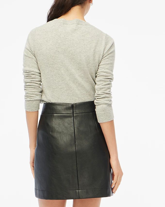 Faux-leather A-line mini skirt | J.Crew Factory