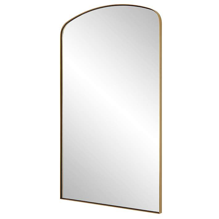 Uttermost Tordera Brass 24" x 40" Arch Wall Mirror | Lamps Plus