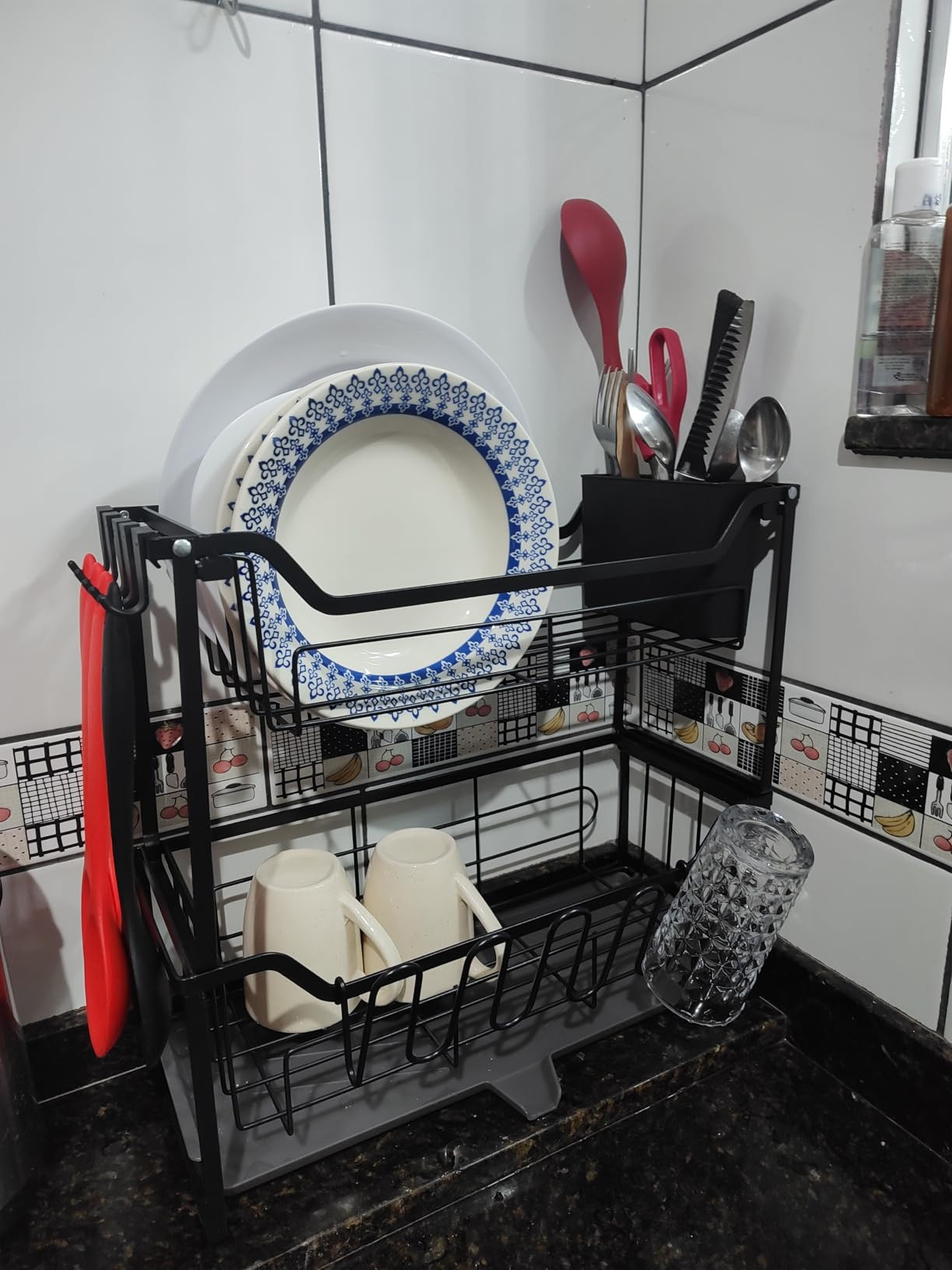 DF Escorredor de Louça, Escorredor de Pratos com Bandeja Removível, Organização de Cozinha de... | Amazon (BR)