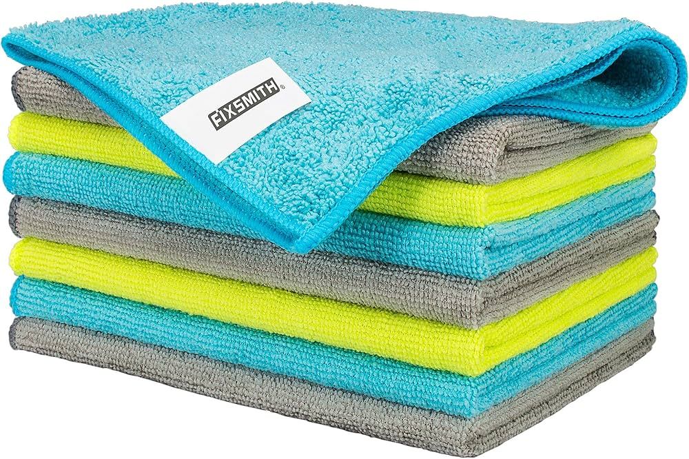 FIXSMITH Microfiber Cleaning Cloth - Pack of 8, Size: 12 x 16 in, Multi-Functional Cleaning Towel... | Amazon (CA)