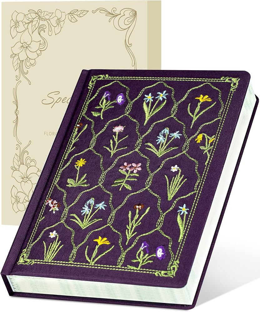 Yoment Embroidered Lined Journal Notebook for Women A5 Floral Journals for Writing Aesthetic Jour... | Amazon (US)