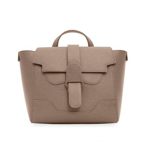 Senreve Mini Maestra Bag, 100% Genuine Italian Leather Women's Handbag, Crossbody, Shoulder Bag, Backpack, Mimosa Latte Tan | Amazon (US)