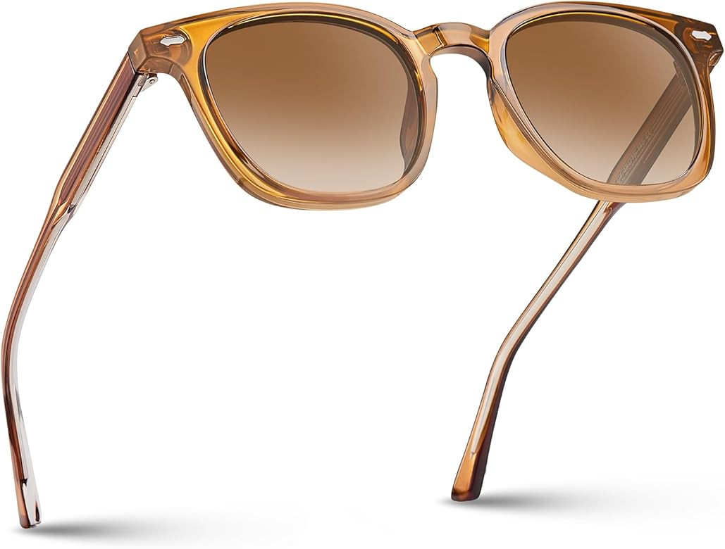 STGATN Retro Acetate Polaried Sunglasses for Men UV400 Protection Classic Rounded Square Frame Anti-glare Driving Shades | Amazon (US)