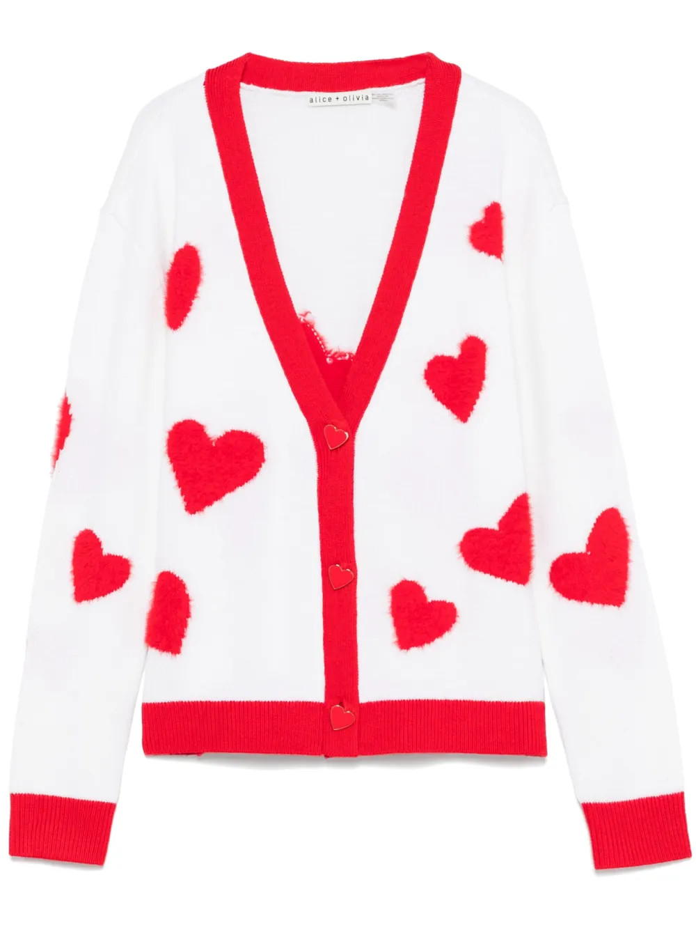 Alice + Olivia heart-motif Cardigan  | White | FARFETCH | Farfetch Global