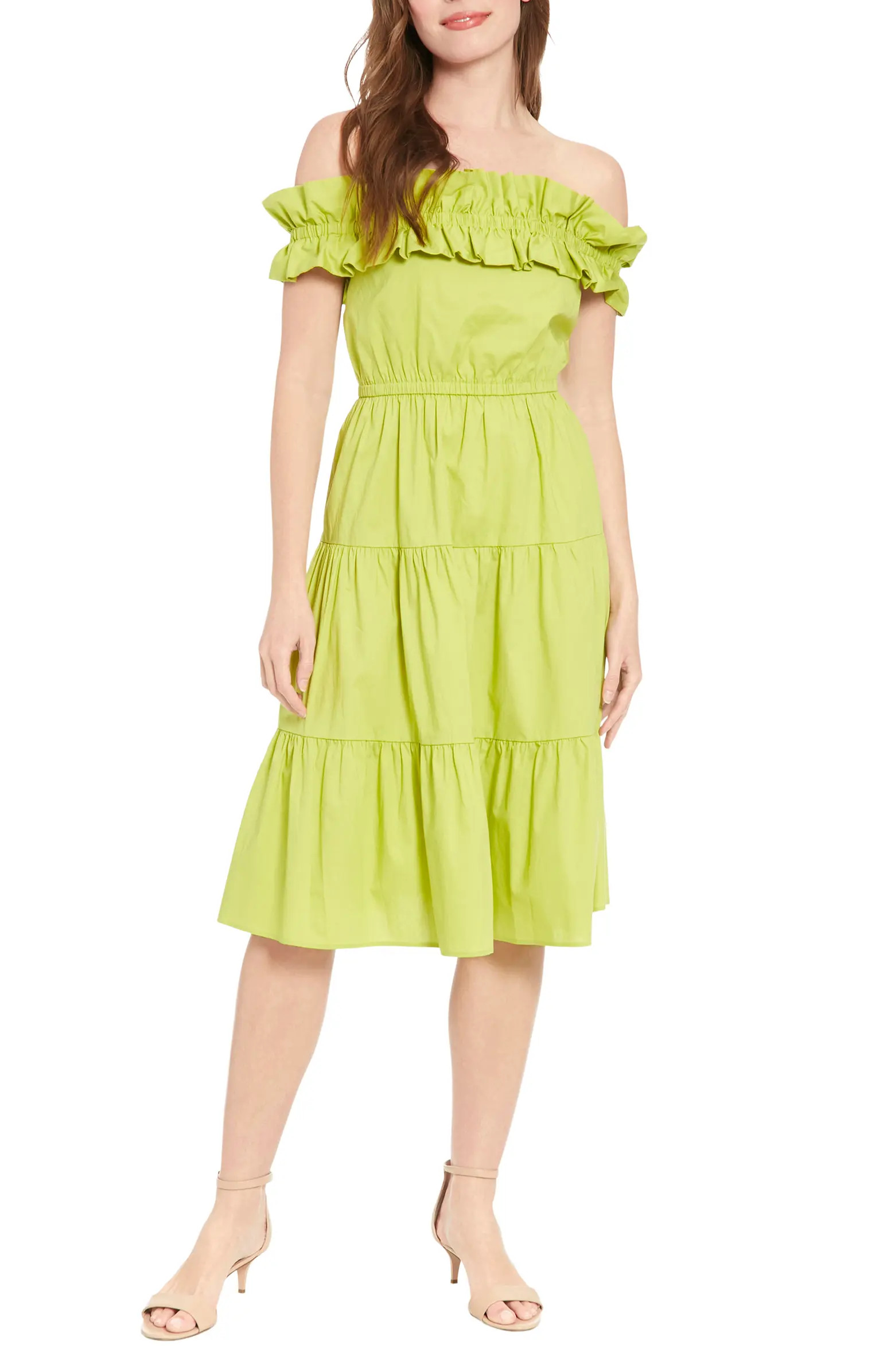 Ruffle Off the Shoulder Tiered Dress | Nordstrom Rack