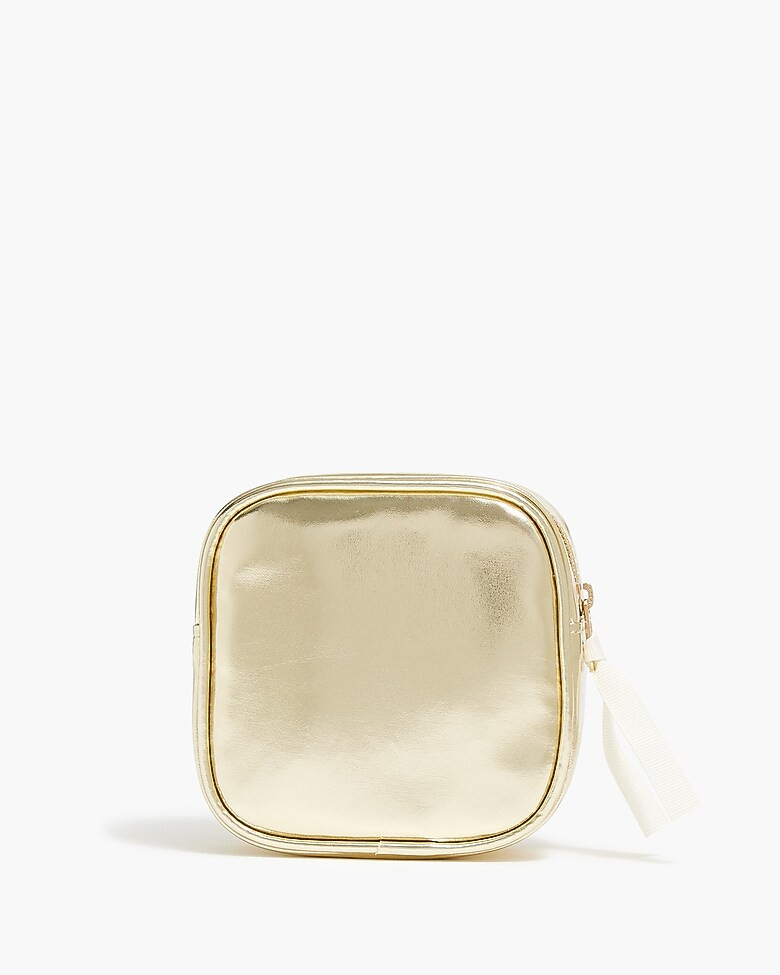 Mini metallic customizable pouch | J.Crew Factory