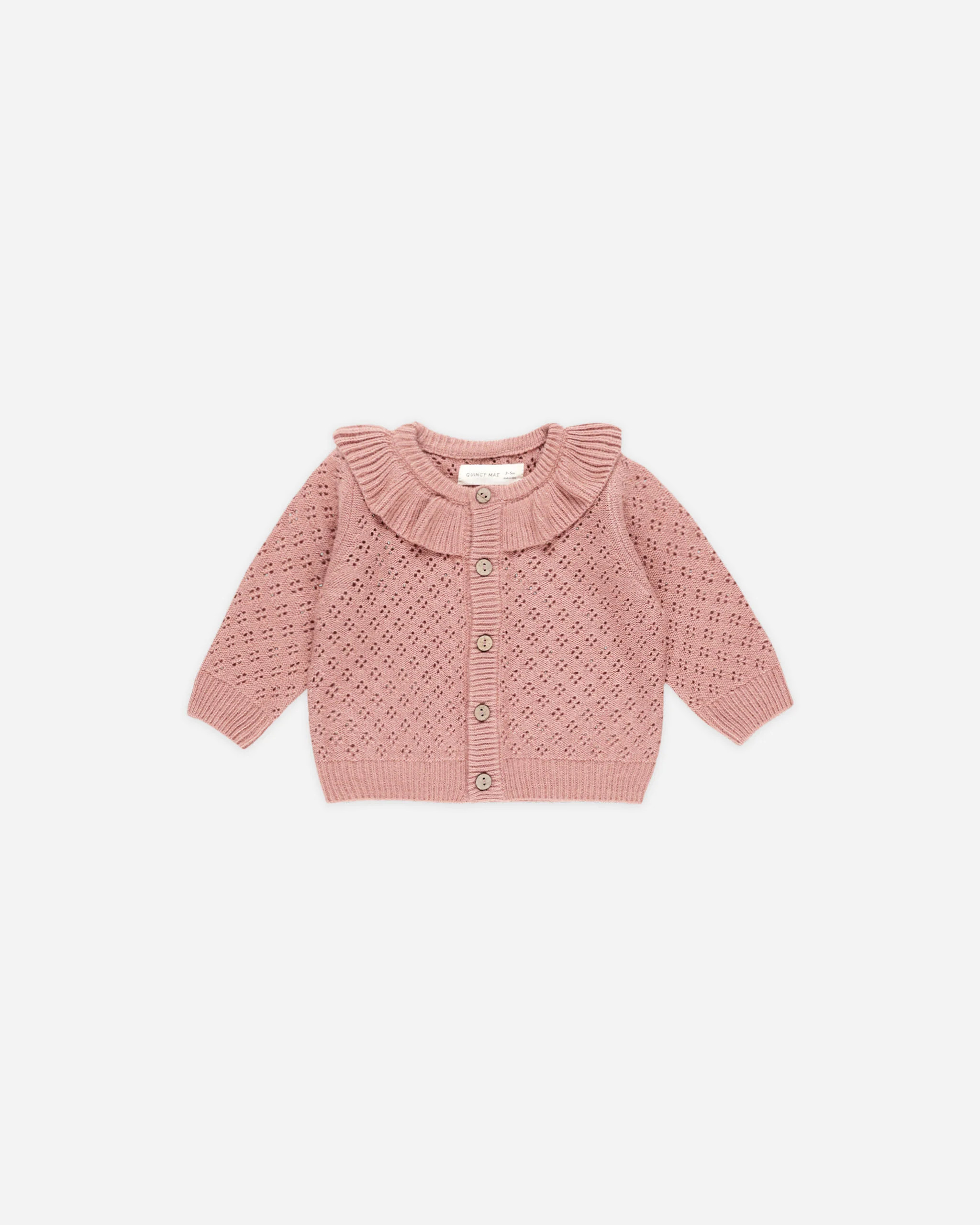 Ruffle Collar Cardigan || Lipstick | Rylee + Cru