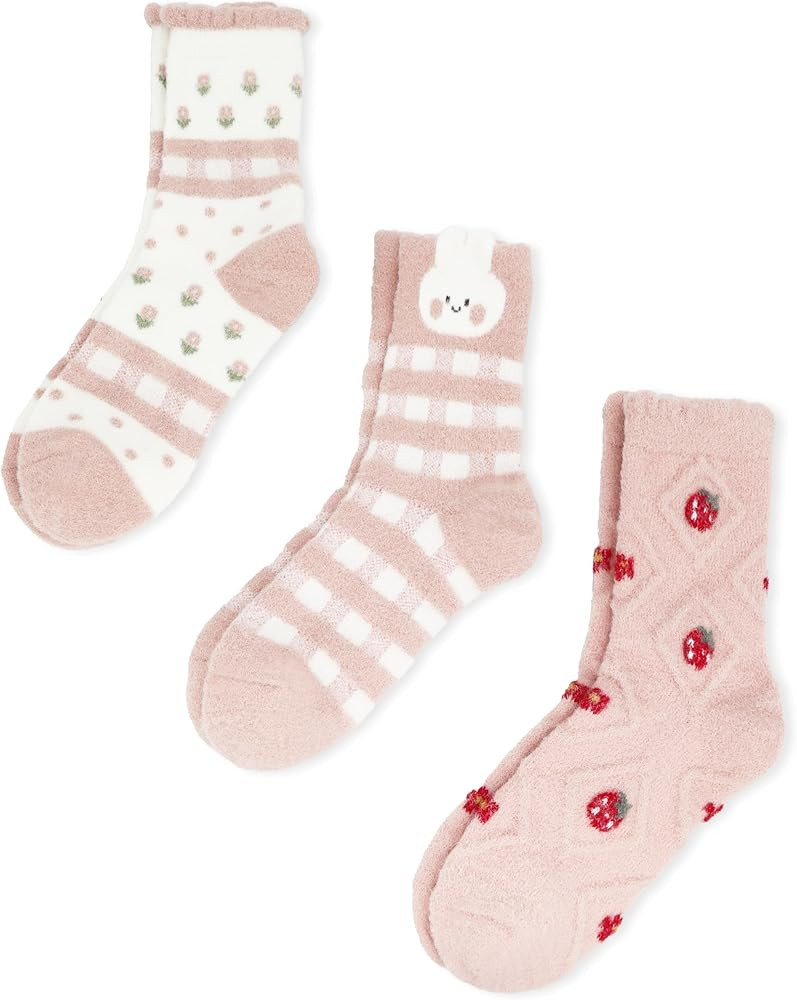 Fuzzy Cute Socks for Women Girls - Winter Warm Fluffy Cozy Home Sleeping Socks Soft Slipper Indoo... | Amazon (US)