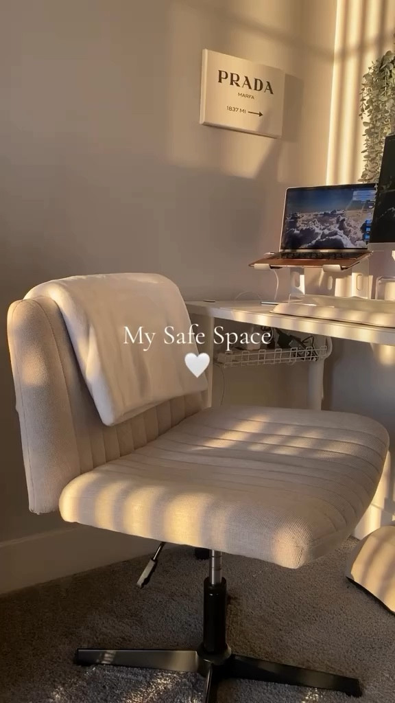 I’ll know summer’s over when the light from golden hour finally hits this corner of the room and my desk glows in the light again. ☀️ 🍂 
Welcome to my cozy corner of the internet. Come on in. Let’s create something beautiful together. 🤍

Desk setup, wfh, work from home, remote worker, freelancer, entrepreneur, SMM, smma, home decor, lifestyle, white desk.