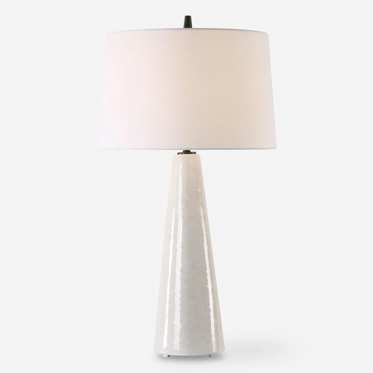 Uttermost 30319 Loire Table Lamp Cream-Ivory Drip Glaze and Matte Black one_size | 2726904 | Lowe's