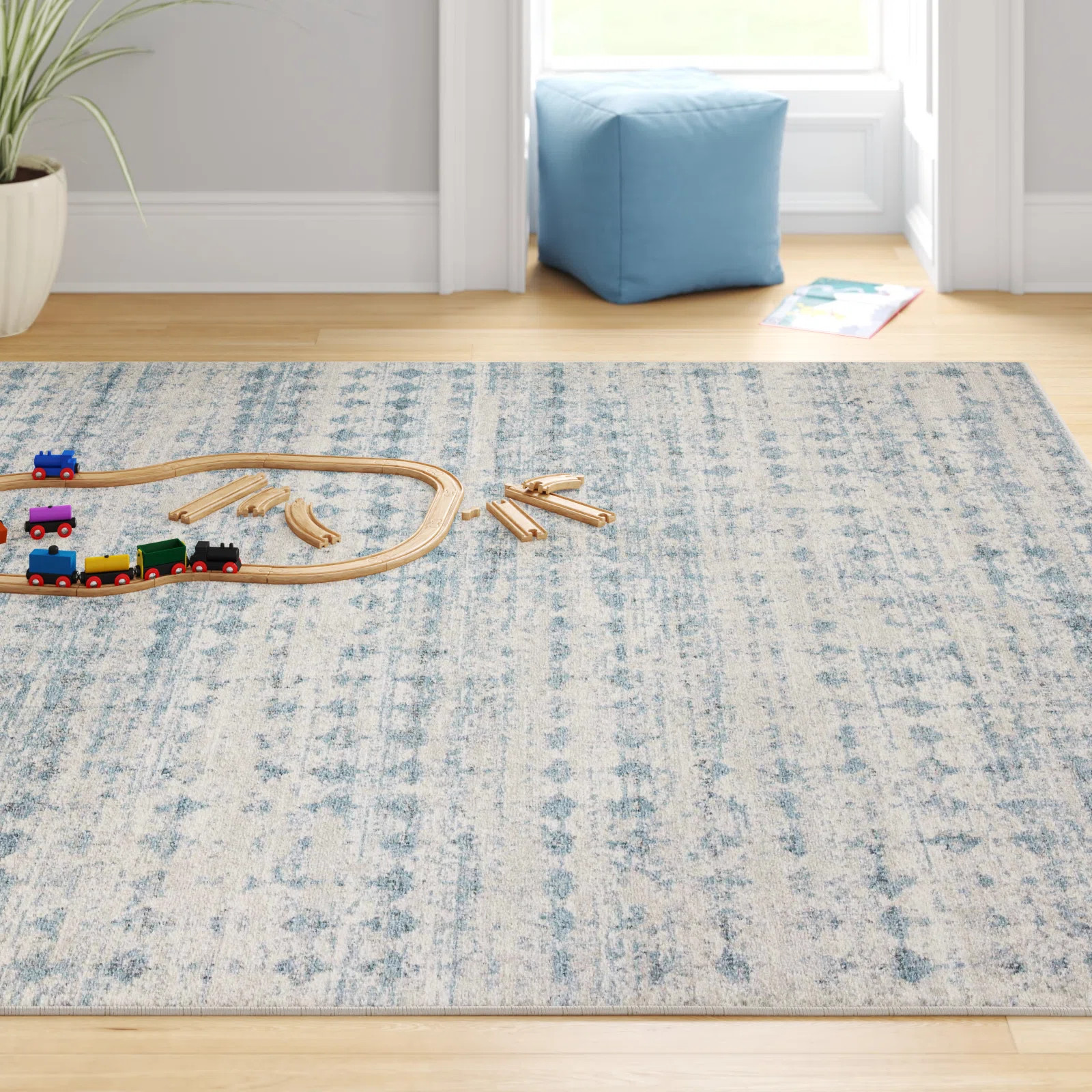 Langley Street® Krehbiel II Sky / Dove Area Rug & Reviews | Wayfair | Wayfair North America