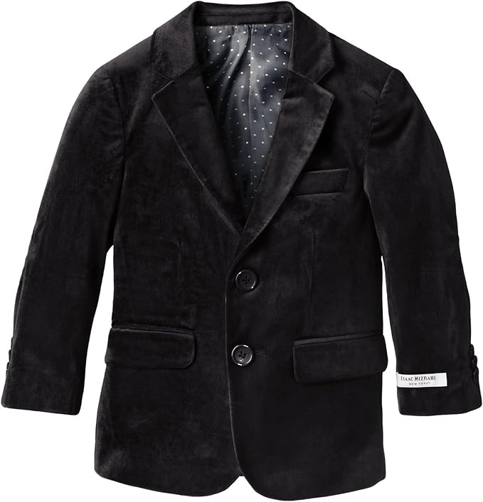 Isaac Mizrahi Little Boys' Single-Breasted Velvet Blazer | Amazon (US)