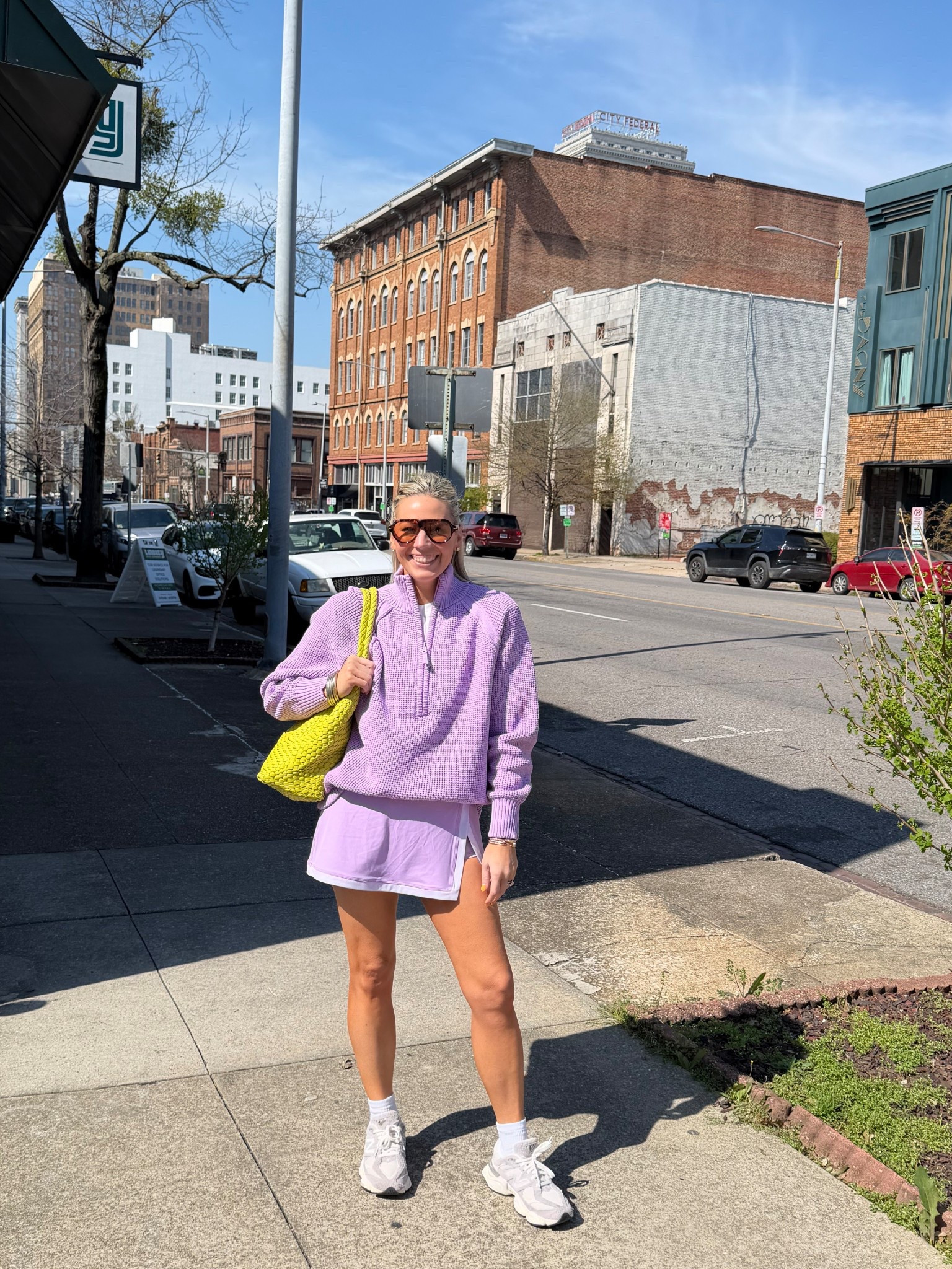 Loving this aerie set! Wearing small in both top and skirt and paired with my fav new balance sneakers, Amazon Sunnies and purse! 

#LTKootd #LTKPetite #LTKActive