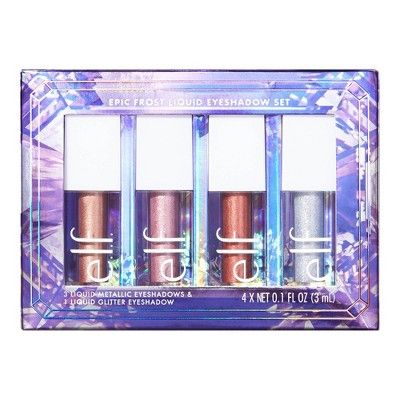 e.l.f. Epic Frost Liquid Metallic & Glitter Eyeshadow Holiday Vault Gift Set - 4ct | Target