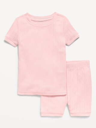Snug-Fit Pointelle-Knit Pajama Set for Toddler & Baby | Old Navy (US)