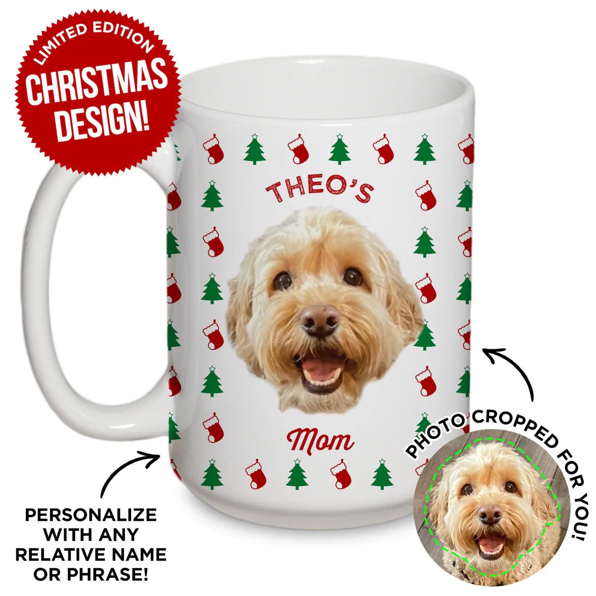 Personalized Pet Christmas Mug | Type League Press