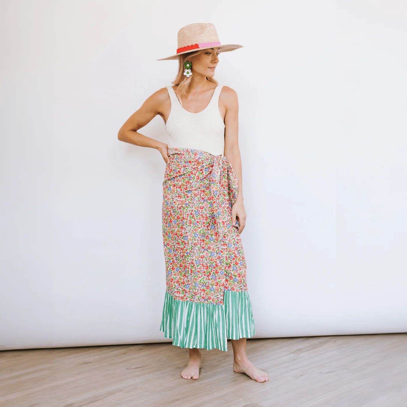 Floral Twin Print Vienna Sarong | Sunshine Tienda