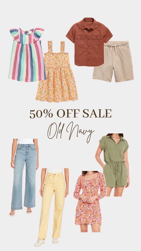 EVERYTHING 50% off at Old Navy! Perfect time to stock up on Easter outfits and swimwear.

#LTKfamily #LTKkids #LTKSeasonal