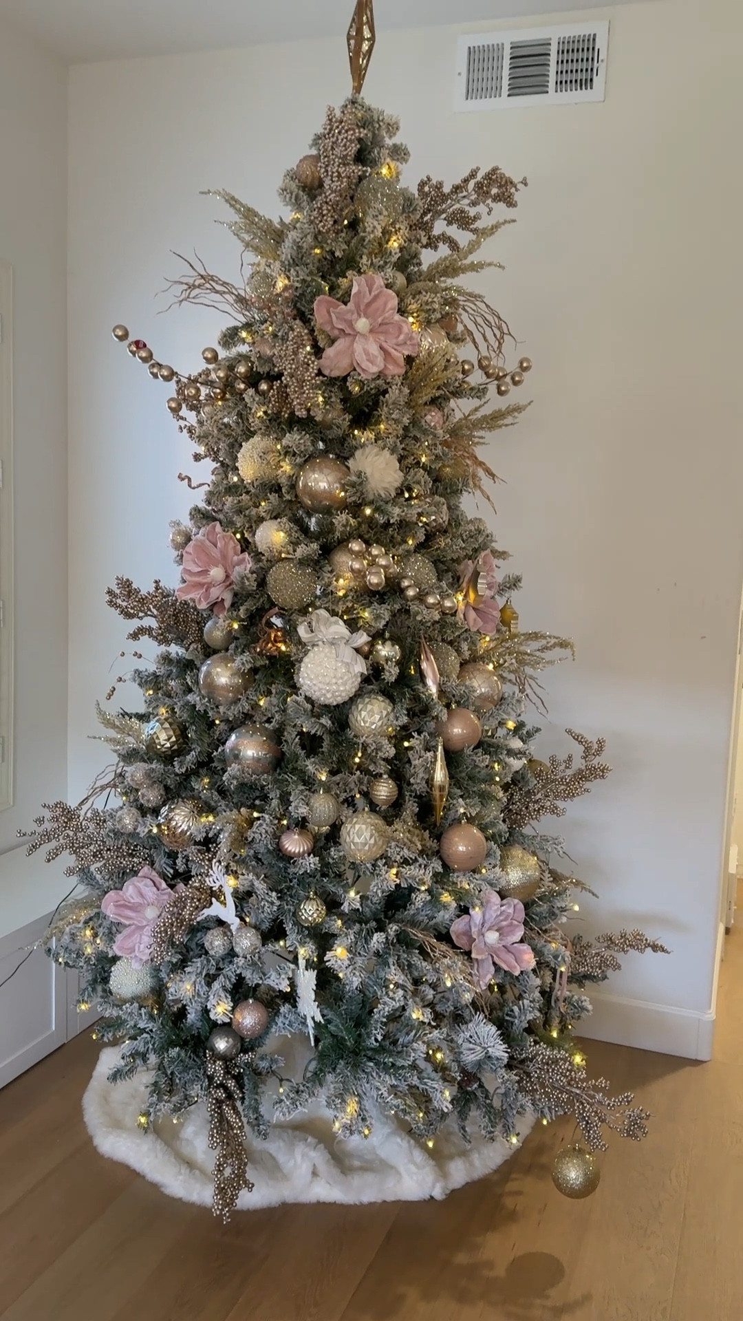 Pink Christmas tree, coquette Christmas, girly Christmas decor, pink Christmas, elegant Christmas tree, Christmas decor, pink champagne, floral 

#LTKHoliday #LTKSeasonal #LTKFindsUnder100