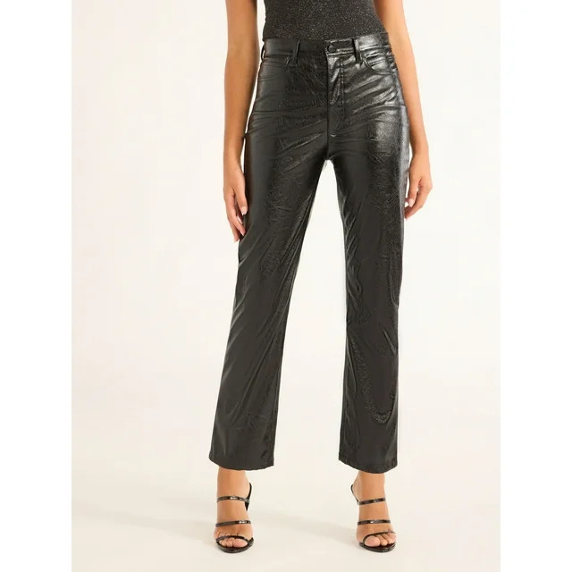 Sofia Jeans Women's Paloma Slim Straight High Rise Crop Pants, 26" Inseam, Sizes 0-20 - Walmart.c... | Walmart (US)