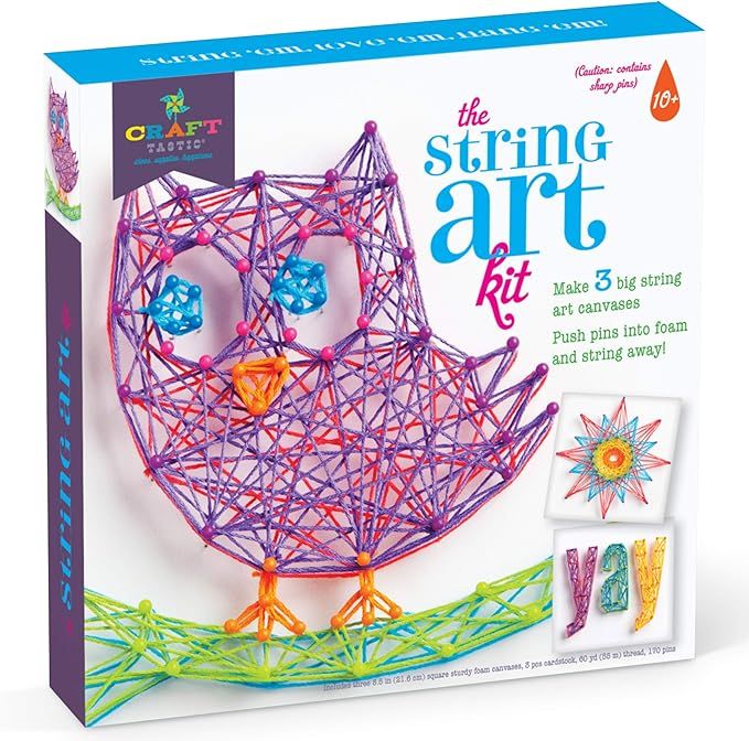 Craft-tastic DIY String Art – Craft Kit for Kids – Everything Included for 3 Fun Arts & Craft... | Amazon (US)