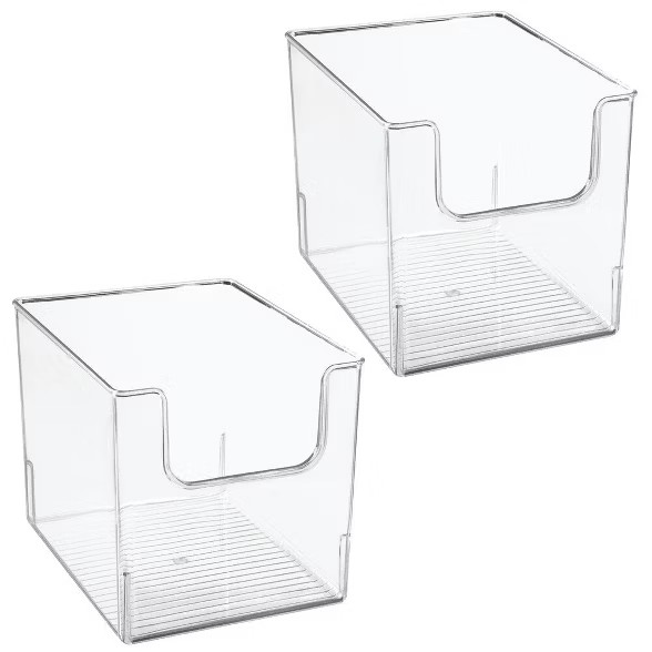 mDesign Plastic Open Front Craft and Sewing Organizer  - Clear | Target