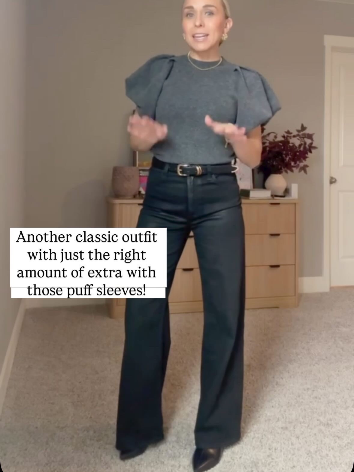 A Classic Outfit with just the Right Amount of extra with those Puff Sleeves! 

#LTKOutfit

#LTKootd #LTKgrwm