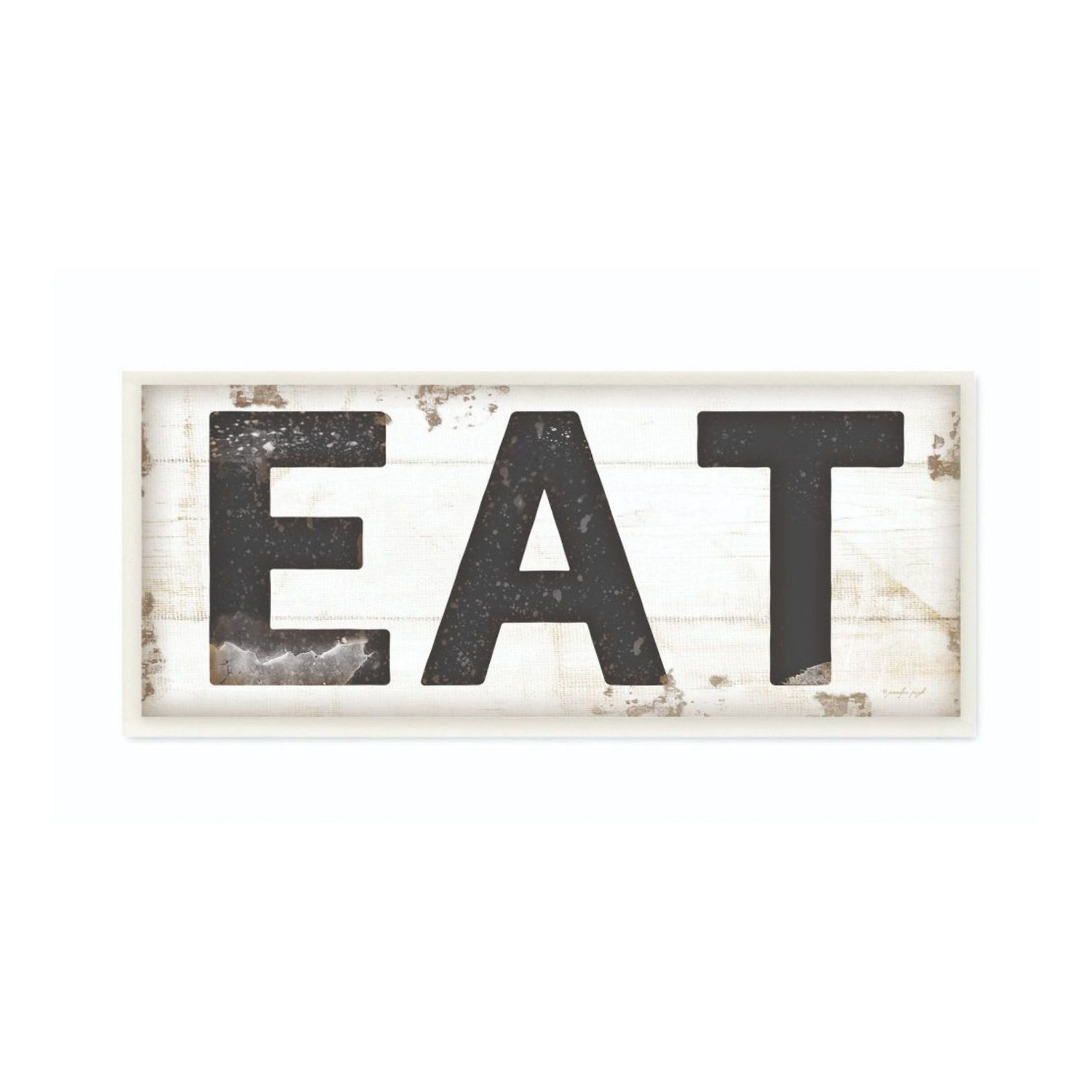 Stupell Home Decor Eat Distressed Plaque Wall Art | Kohl's