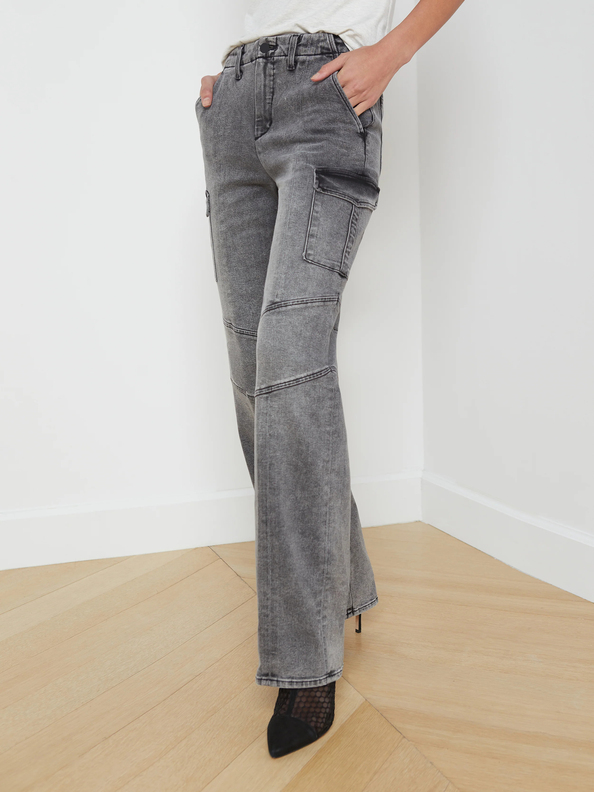 L'AGENCE Brooklyn Cargo Jean in Magnesite | L'Agence