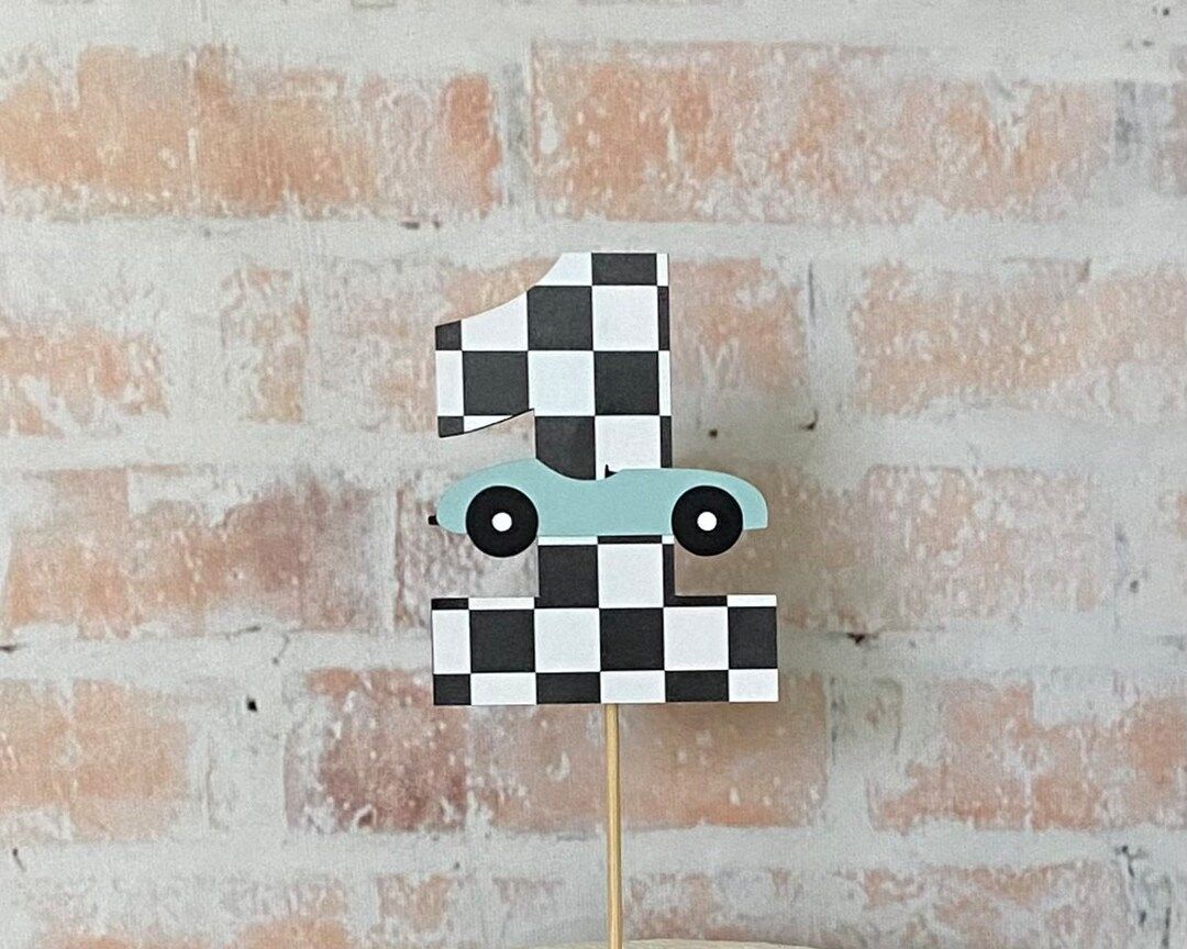 Race Car Birthday Smash Cake Topper. Race Car Number Cake Topper. Race Car Cake Banner. | Etsy (US)