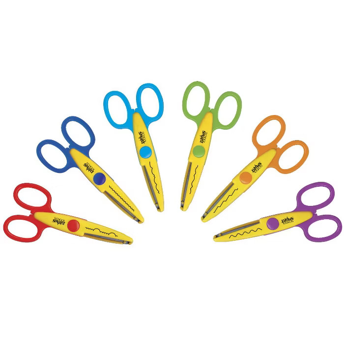 School Smart Paper Edger Scissor Set, Assorted Colors, set of 6 | Target