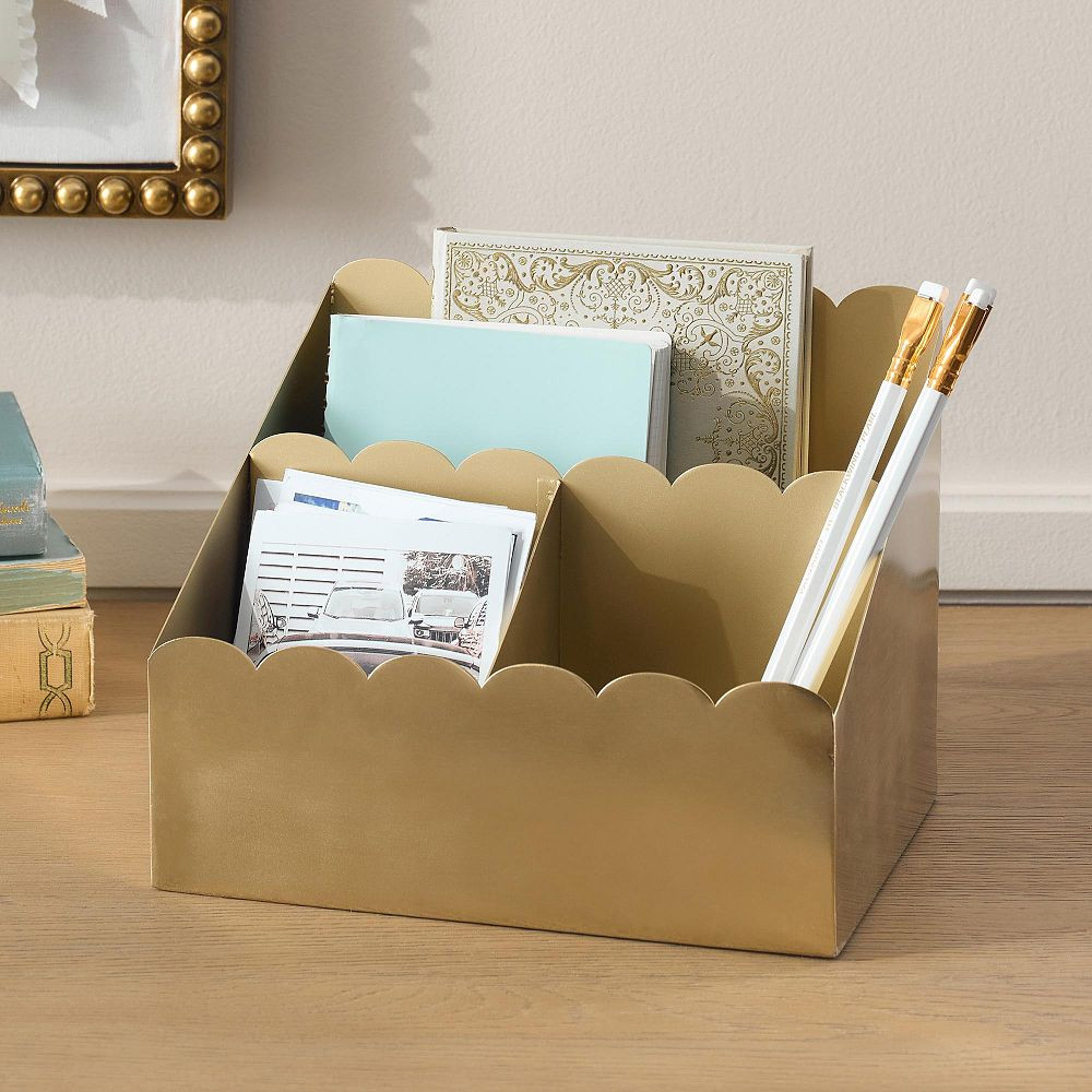 Gold Scallop Desktop Organizer | Pottery Barn Teen