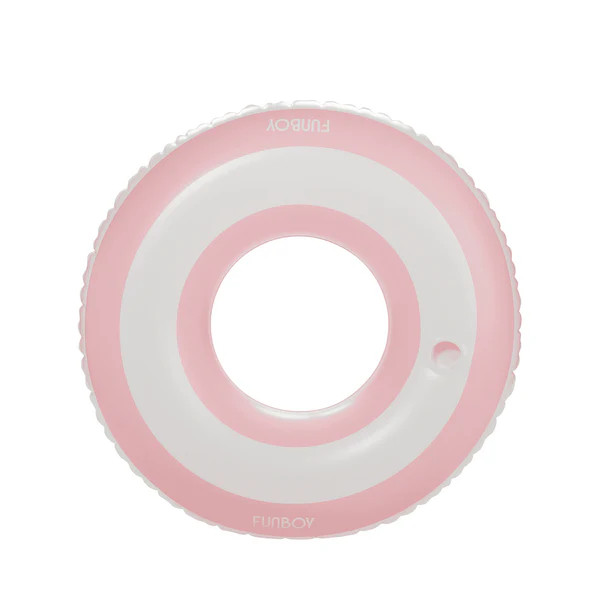 Stripe Tube Float Pink & White, 44" Diameter | FUNBOY
