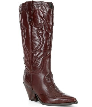 James Leather Tall Western Boots | Dillard's