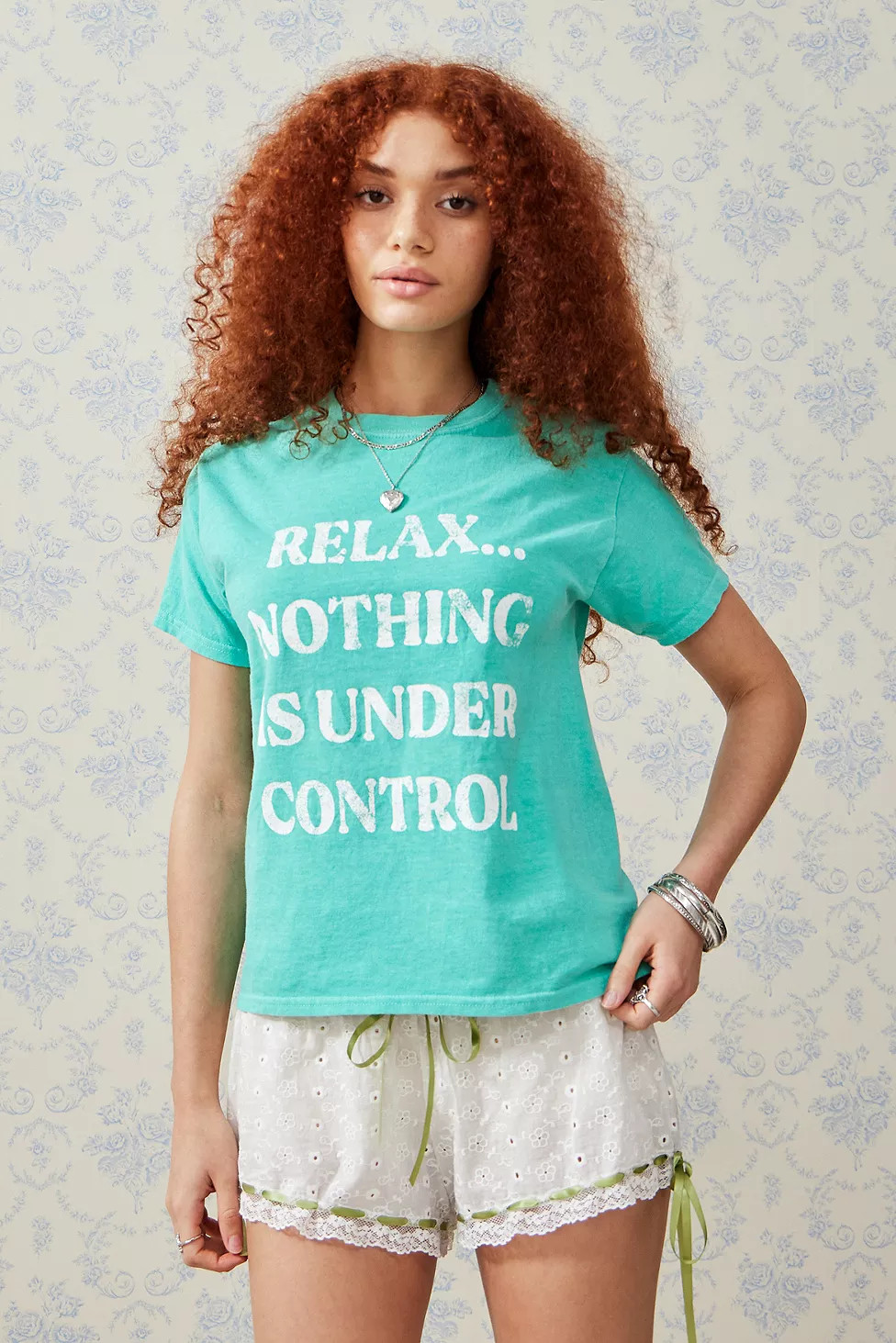 UO Relax Nothing Is Under Control T-Shirt | Urban Outfitters UK